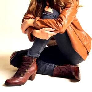 Spring Step L'Artiste Belgard Women's Brown Ankle Boots - Size 37 new with box